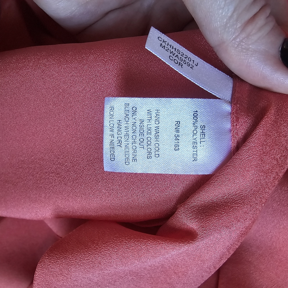 Calvin Klein Vibrant Coral Shirt - Picture 5 of 5
